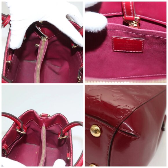 LOUIS VUITTON Vernis Montaigne BB Hand Bag 2way Rose Andian - Picture 12 of 15